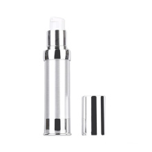 15ml 20ml 30ml Electroplating  Silver  Airless  Lotion Bottle  For Cosmetic Packaging